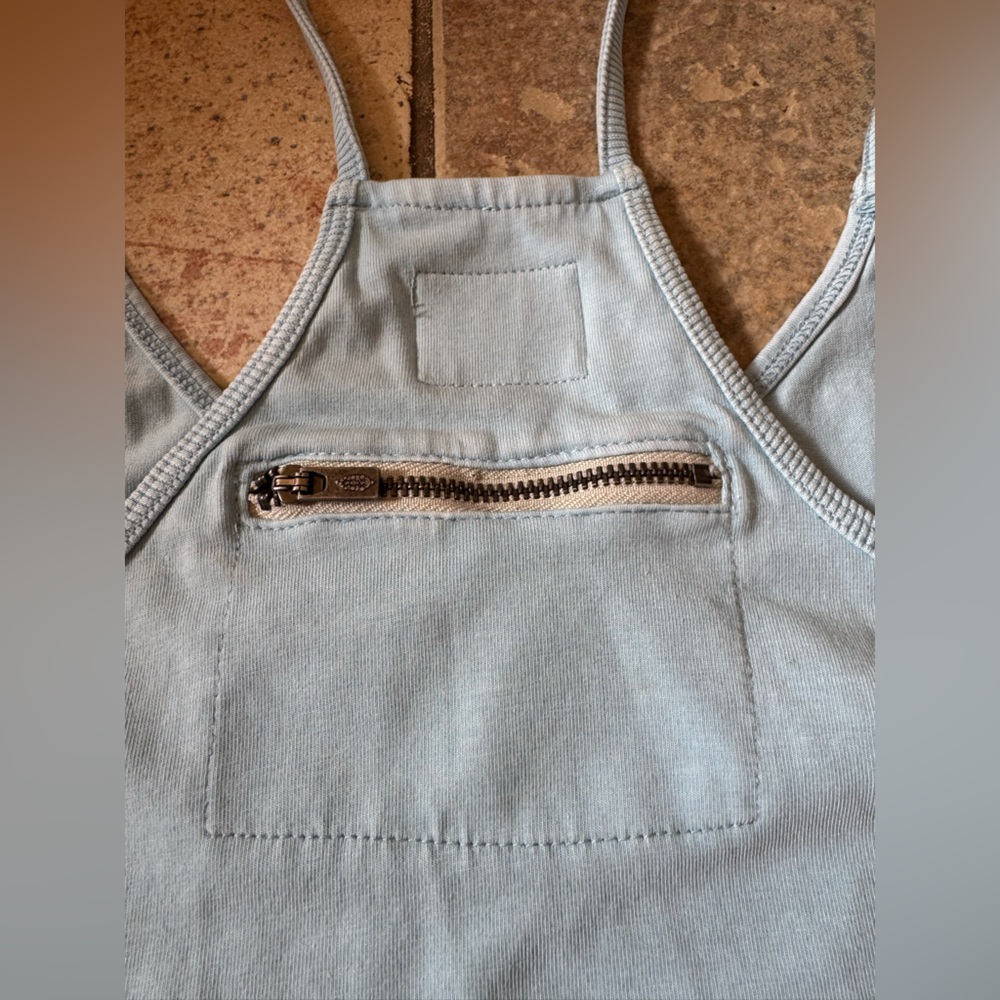 Free People FP Movement Hot Shot Jumpsuit Pants Romper Mediterranean Blue XS NWT - Picture 13 of 16